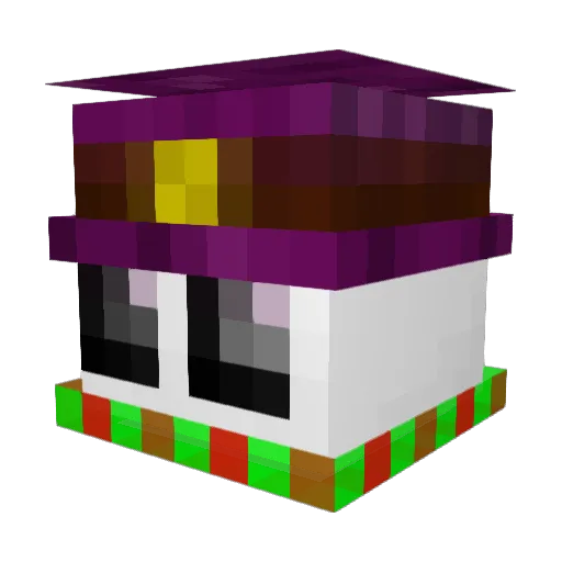 DrHomework Minecraft avatar head, 3D render