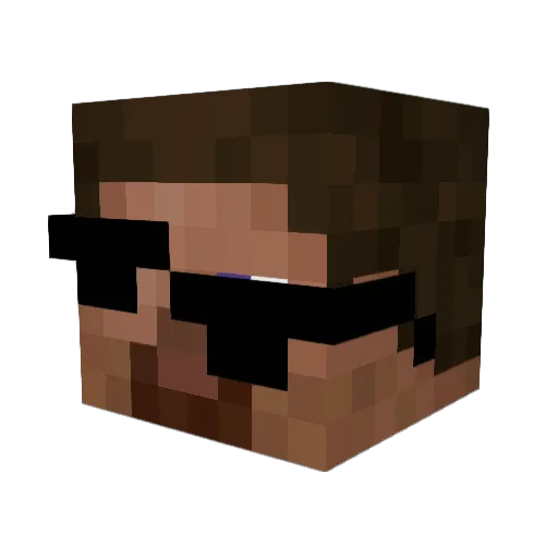DrHumble Minecraft avatar head, 3D render