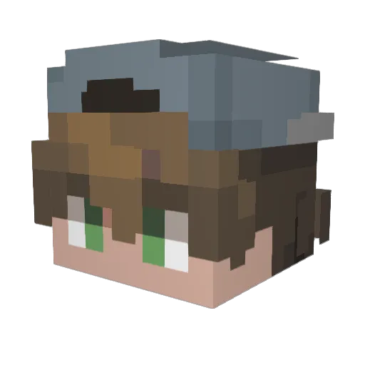 DrI1234 Minecraft avatar head, 3D render