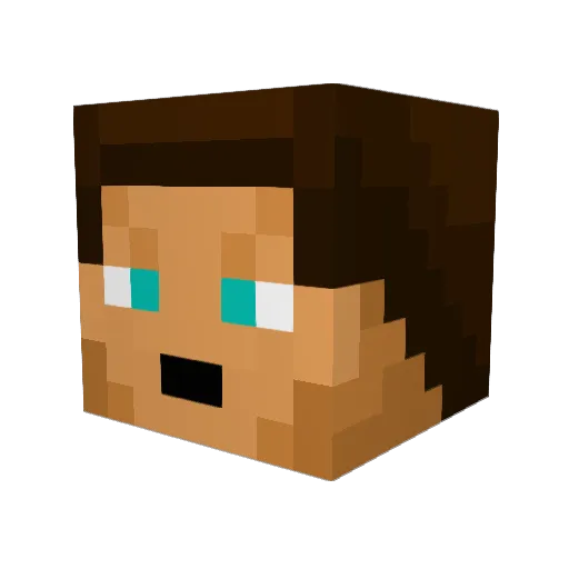 DrJBL Minecraft avatar head, 3D render
