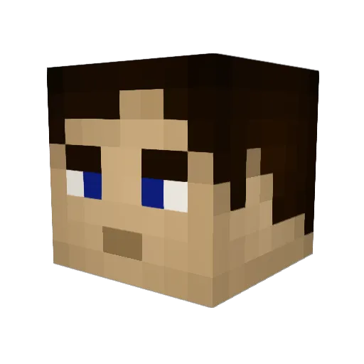 DrJamesDos Minecraft avatar head, 3D render