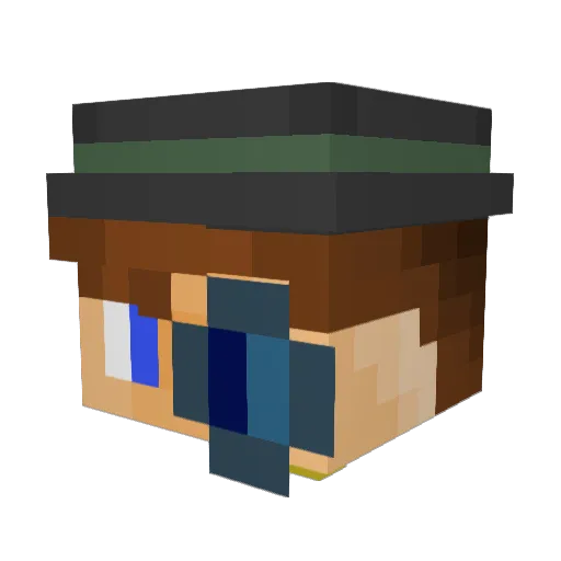 DrJosepf Minecraft avatar head, 3D render