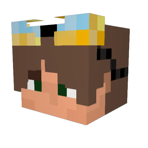 DrKeviWevi Minecraft avatar head, 3D render