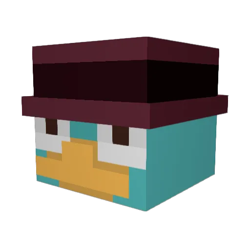 DrKitten69 Minecraft avatar head, 3D render