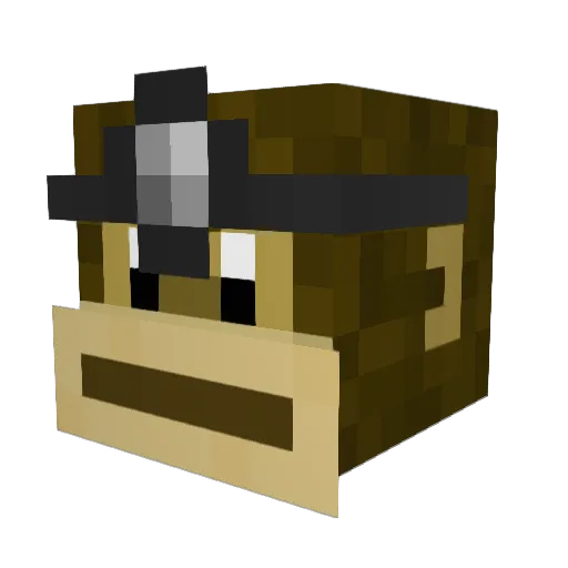 DrKono Minecraft avatar head, 3D render
