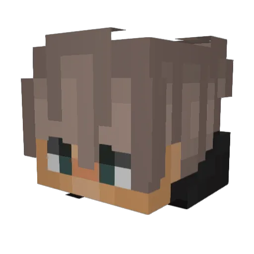 DrKosmen Minecraft avatar head, 3D render