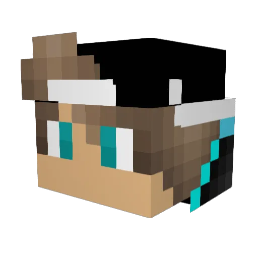 DrKotzi Minecraft avatar head, 3D render