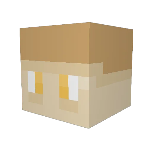 DrKuk Minecraft avatar head, 3D render