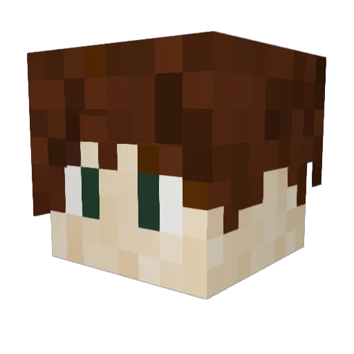DrLeNerd Minecraft avatar head, 3D render
