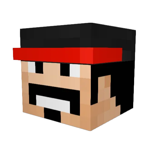 DrM4ster Minecraft avatar head, 3D render