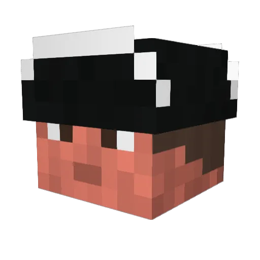 DrMacintosh Minecraft avatar head, 3D render