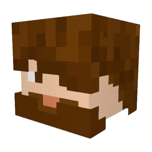 DrMarfly Minecraft avatar head, 3D render