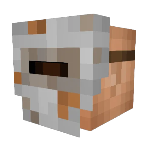 DrMarvelous Minecraft avatar head, 3D render