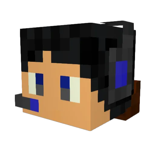 DrMatthie Minecraft avatar head, 3D render
