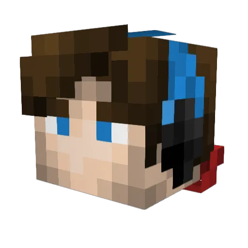 DrMike123 Minecraft avatar head, 3D render