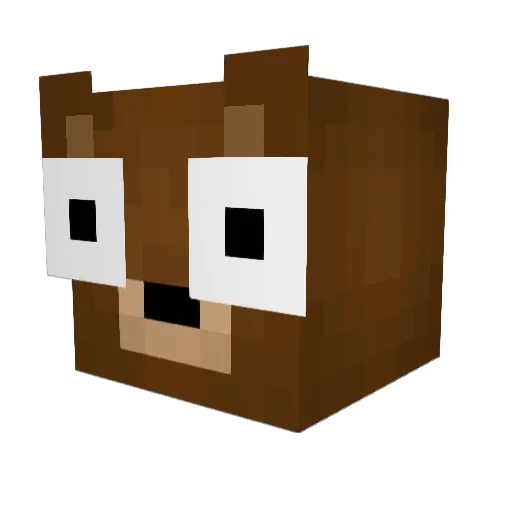 DrMilchi Minecraft avatar head, 3D render