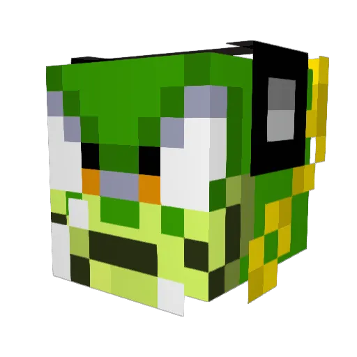 DrMinus1 Minecraft avatar head, 3D render