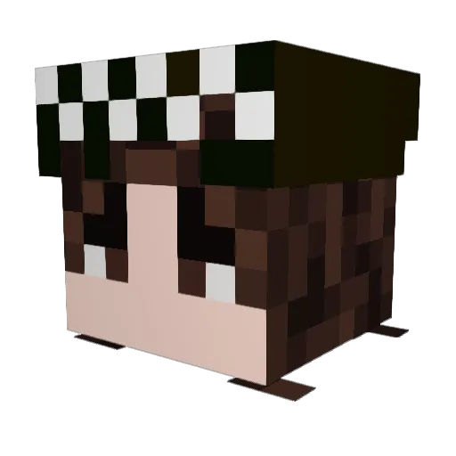 DrMortiss Minecraft avatar head, 3D render