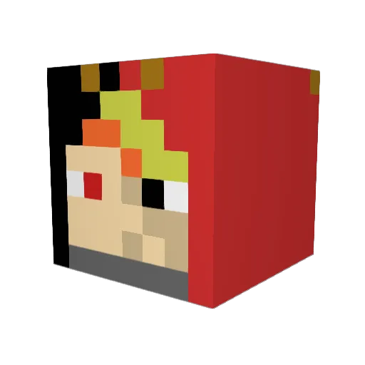 DrMurphycool Minecraft avatar head, 3D render