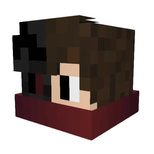 DrMutts Minecraft avatar head, 3D render