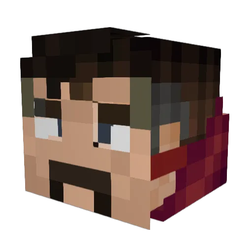 DrNewman Minecraft avatar head, 3D render