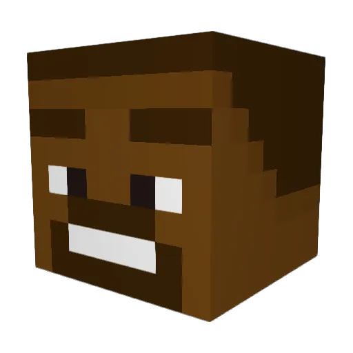 DrNoobinator Minecraft avatar head, 3D render