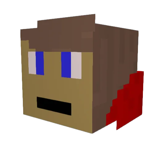 DrOirad Minecraft avatar head, 3D render