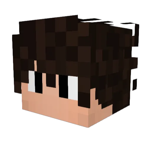 DrPagoto Minecraft avatar head, 3D render