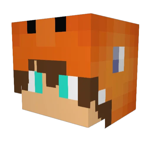 DrPatrickjr Minecraft avatar head, 3D render