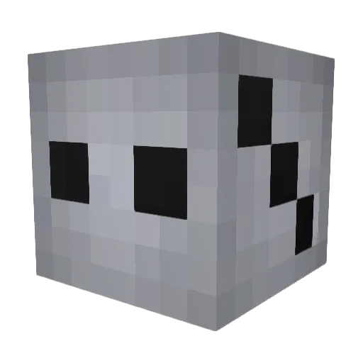 DrPeppered Minecraft avatar head, 3D render