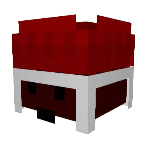 DrPeppperr Minecraft avatar head, 3D render