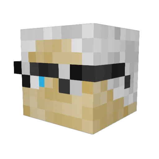 DrPhil7001 Minecraft avatar head, 3D render