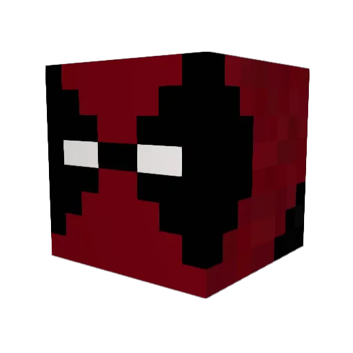 DrPik Minecraft avatar head, 3D render