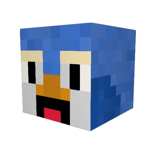 DrPingy Minecraft avatar head, 3D render