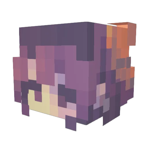 DrPman Minecraft avatar head, 3D render