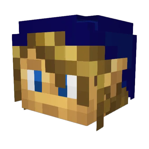 DrPuca Minecraft avatar head, 3D render