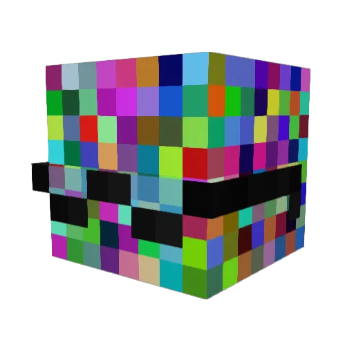 DrQuark Minecraft avatar head, 3D render