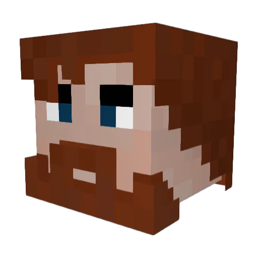 DrQuentin Minecraft avatar head, 3D render