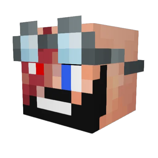 DrRemcoxe Minecraft avatar head, 3D render