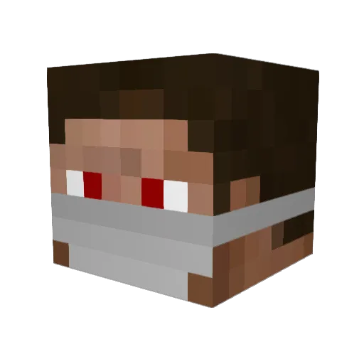 DrSPipo Minecraft avatar head, 3D render