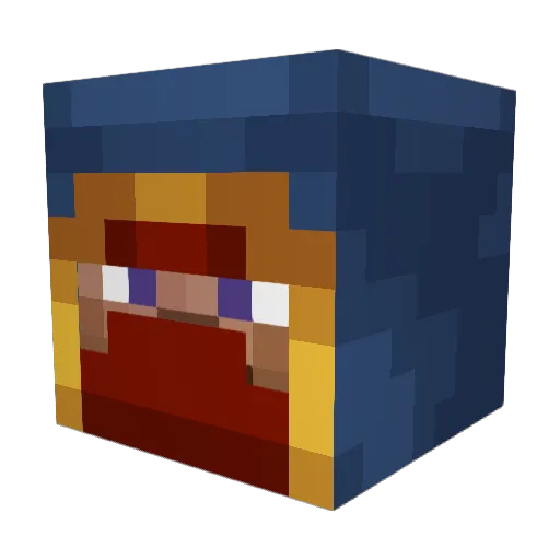 DrSandwich Minecraft avatar head, 3D render