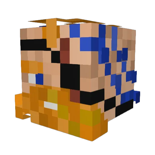 DrSarcasm1 Minecraft avatar head, 3D render
