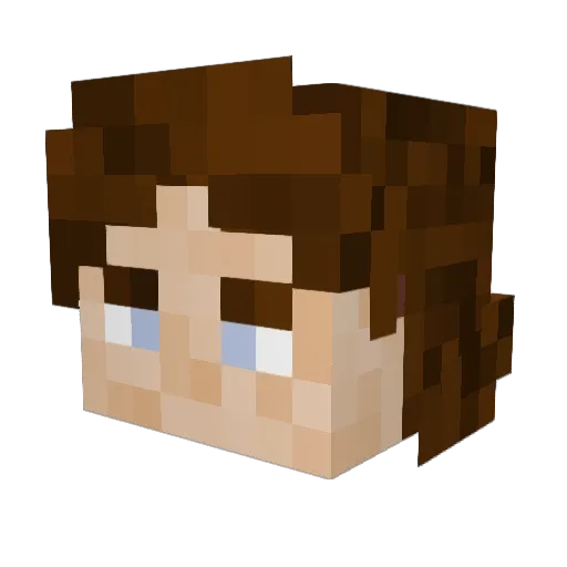 DrSaxon3 Minecraft avatar head, 3D render