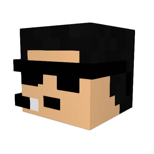 DrSchildi Minecraft avatar head, 3D render