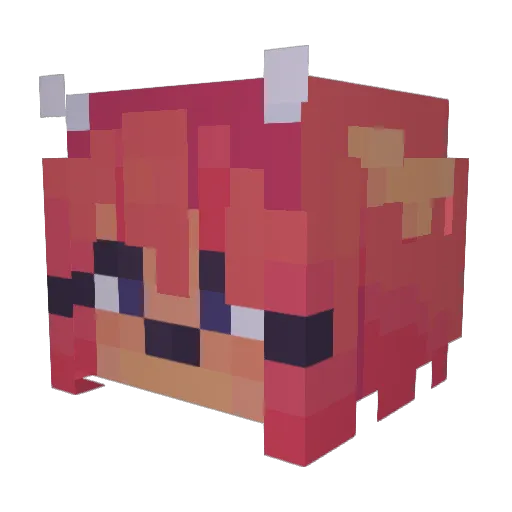 DrSchokolade Minecraft avatar head, 3D render
