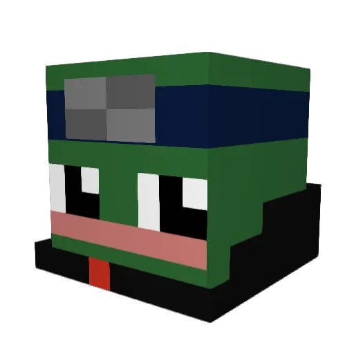 DrShemp01 Minecraft avatar head, 3D render