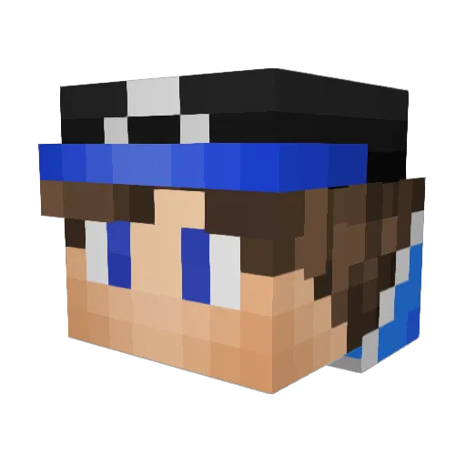 DrSilverSoulASF Minecraft avatar head, 3D render