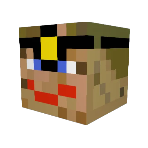 DrSler Minecraft avatar head, 3D render