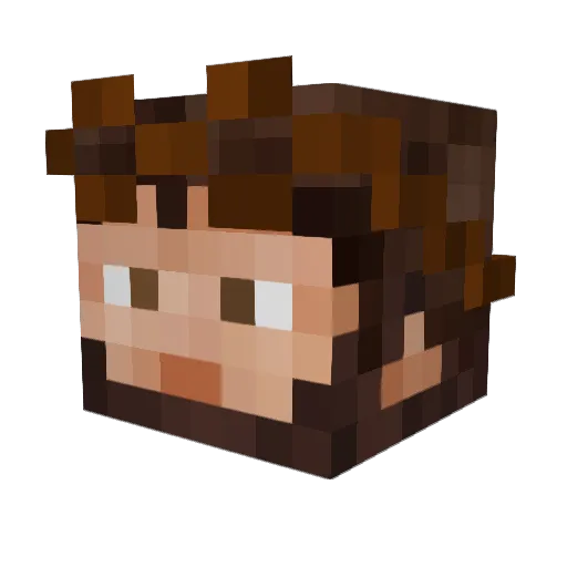DrSnackie Minecraft avatar head, 3D render
