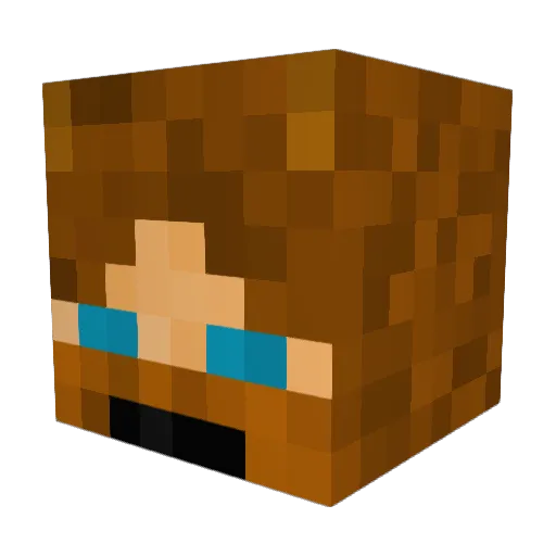 DrSparksQ Minecraft avatar head, 3D render